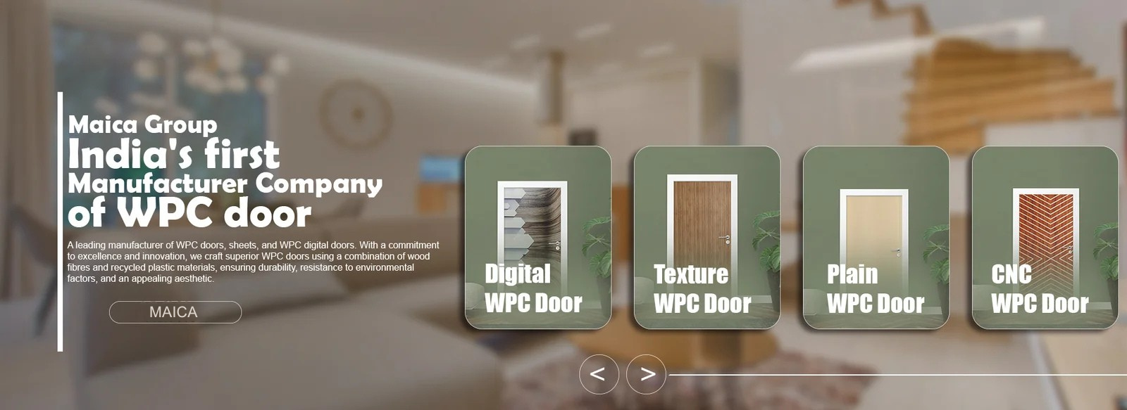 India's leading WPC Doors manufacturer - Maica Plastiwood