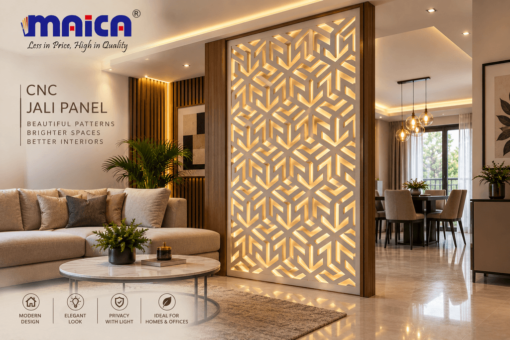 cnc jali panels forf modern living room