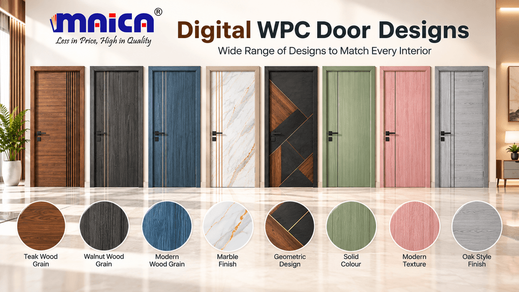 digital wpc doors new design for modern home