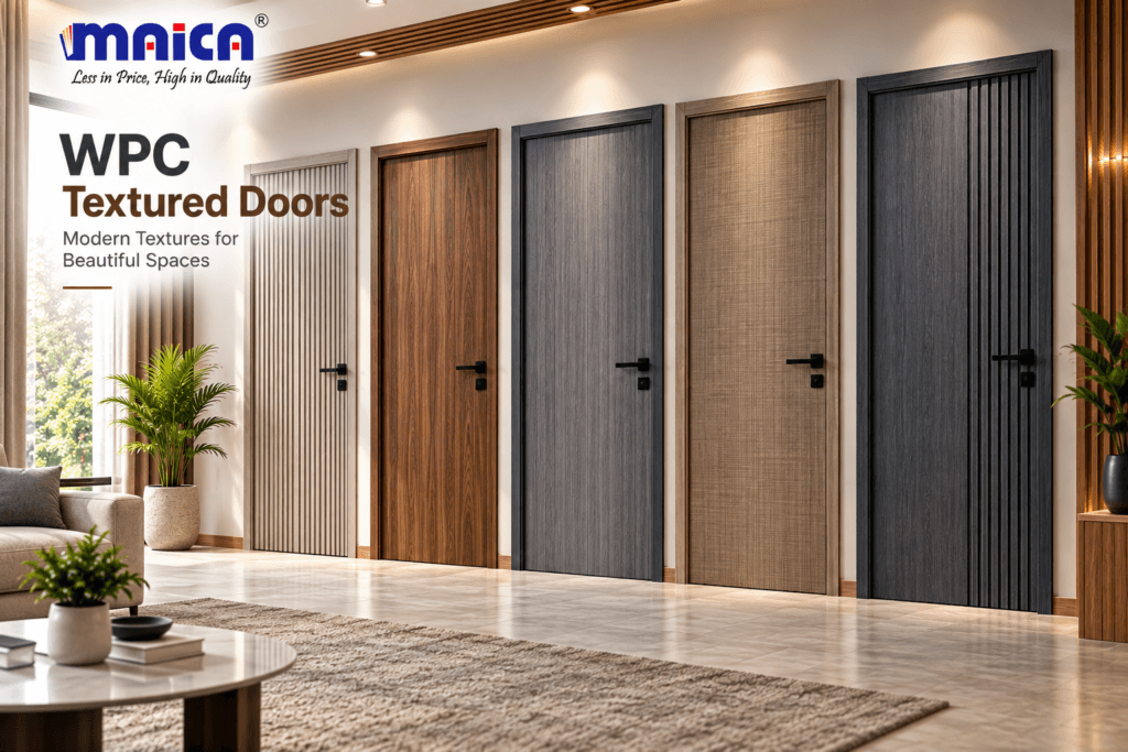 wpc textured doors for modern spaces