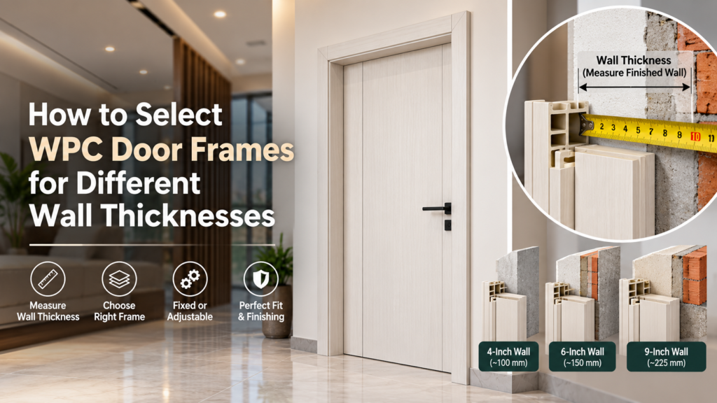 wpc door frame for different wall thickness