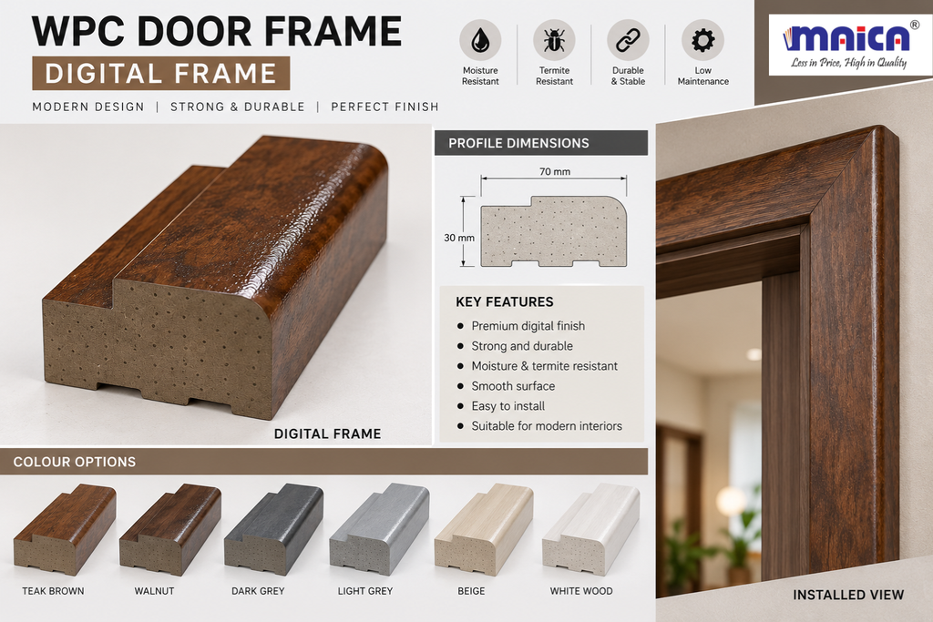 wpc door frame thickness